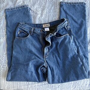 L.L. Bean Men's Fleece Lined Classic Fit Denim Jeans - Classic Blue